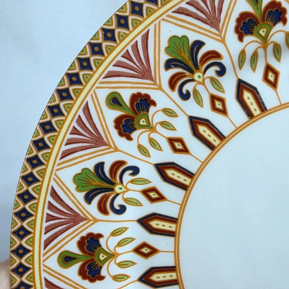 ONE Queens Imari Salad Plate Diamond Border with Floral Arches